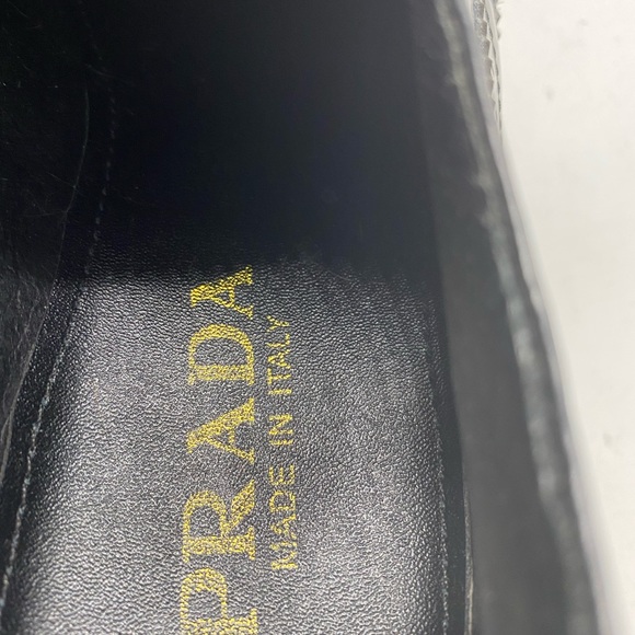 Prada espadrilles lace up platform black sz 39/8 - Picture 6 of 8